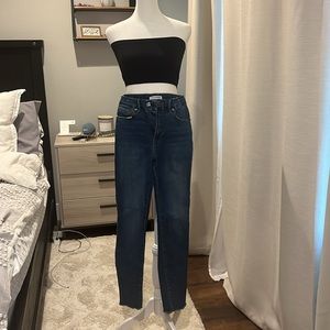 Good American Good Legs Jeans Mid Rise Skinny Stretch Blue